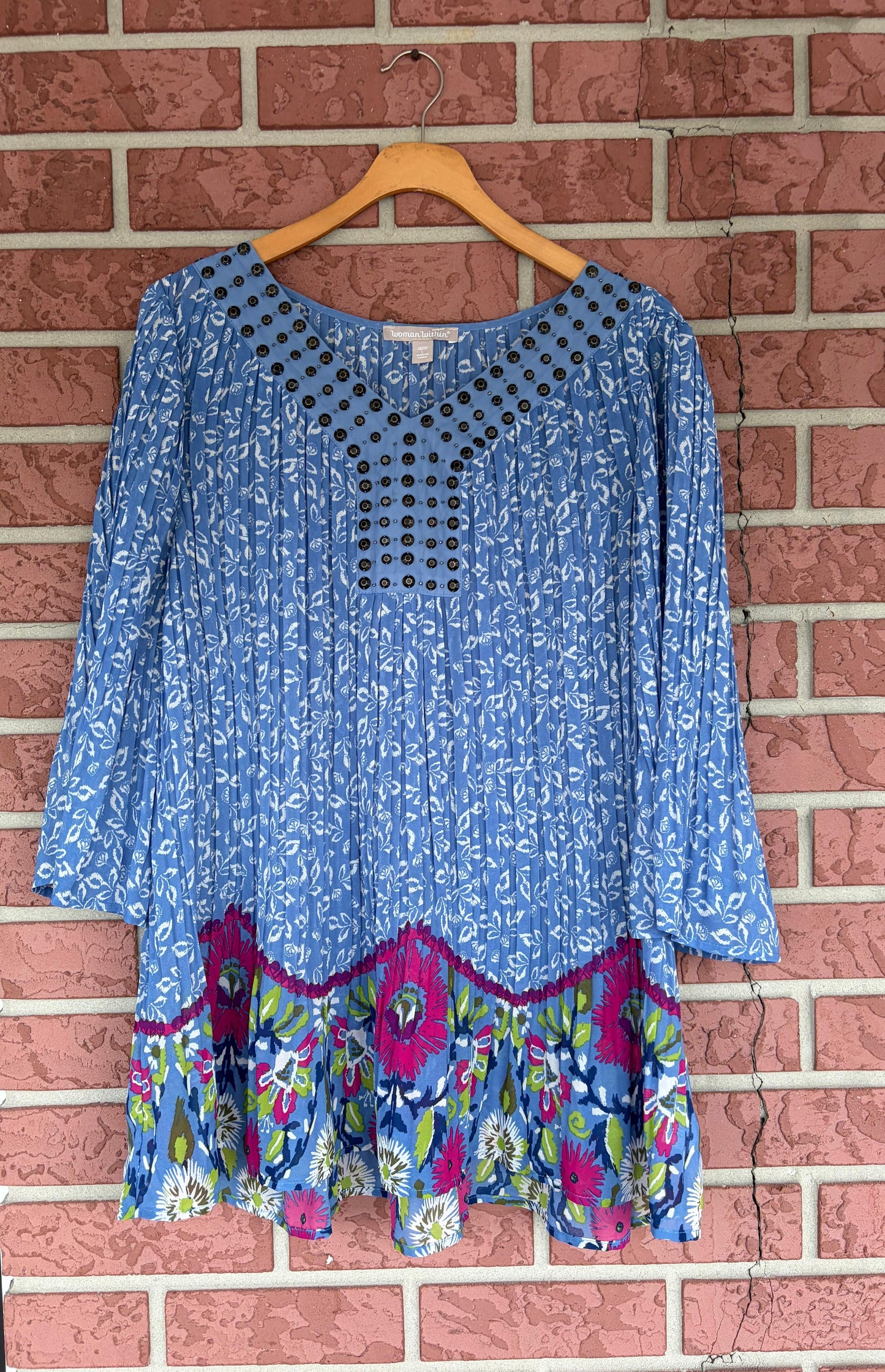 Woman Within Multi Patterned Top