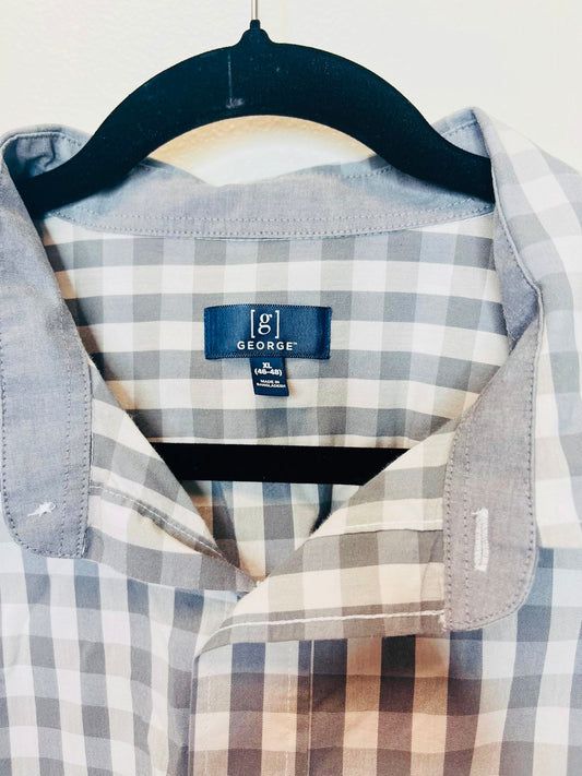 George Grey n white button up