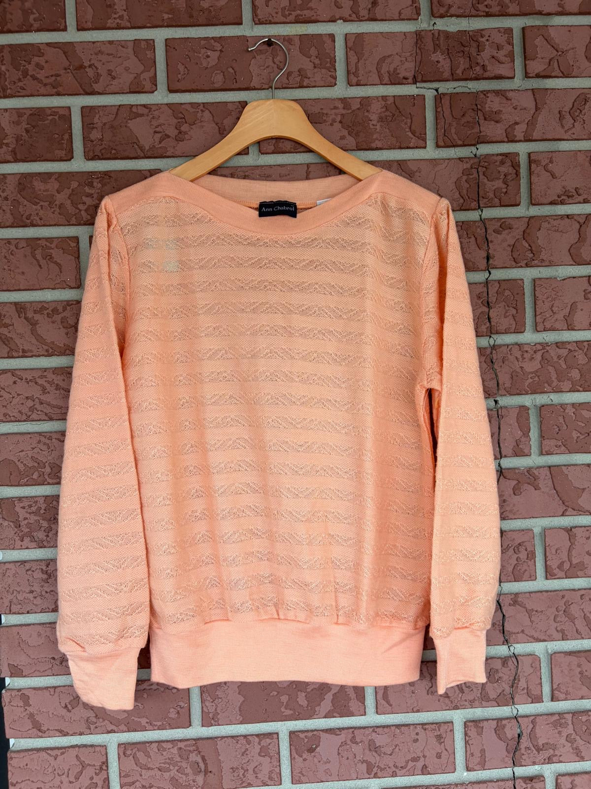 Ann Charbol peach light sweater