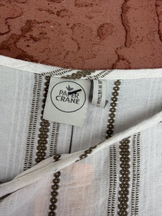 Paper Crane white crop top