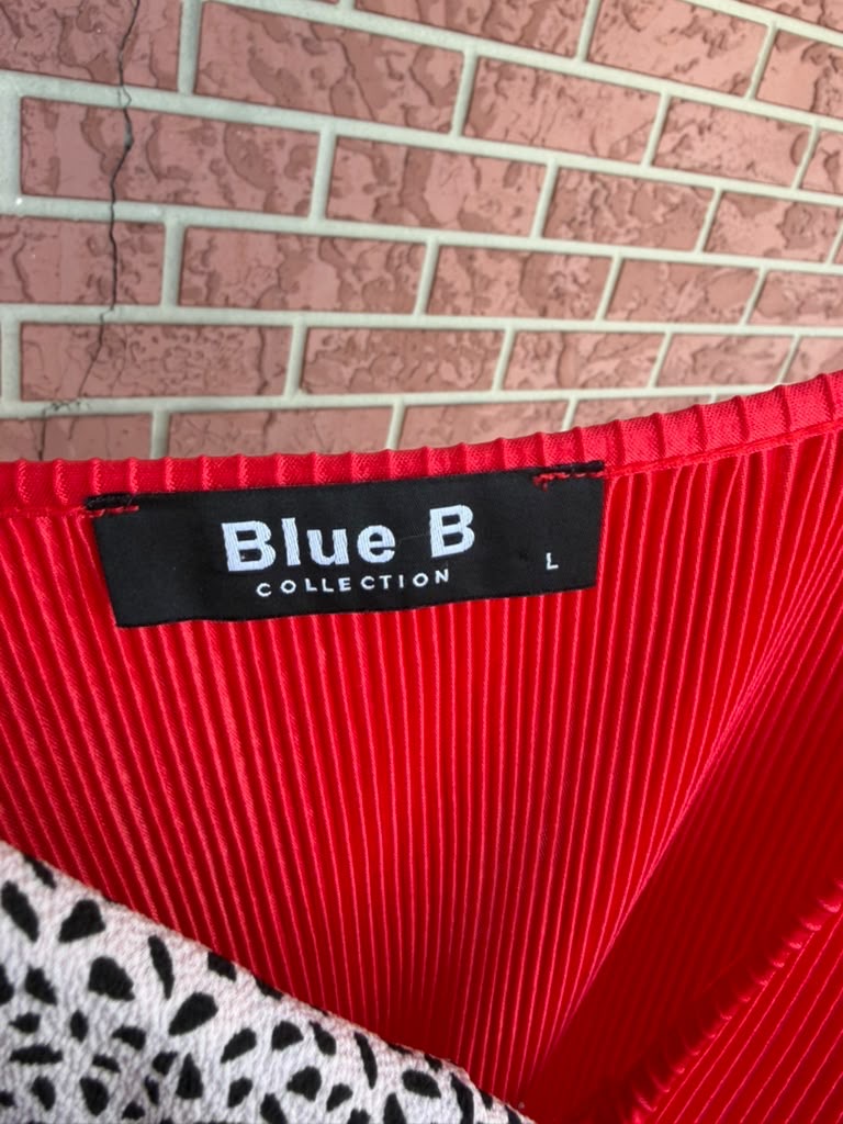 Blue B Red Peplum top