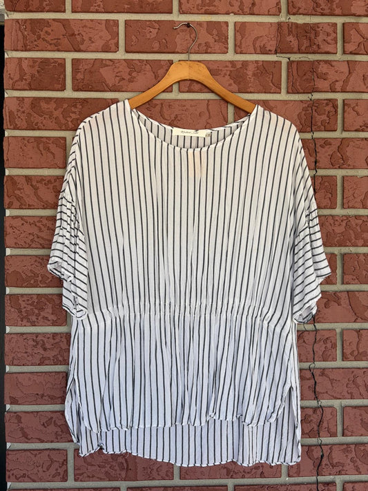 Mustard Seed stripped white shirt