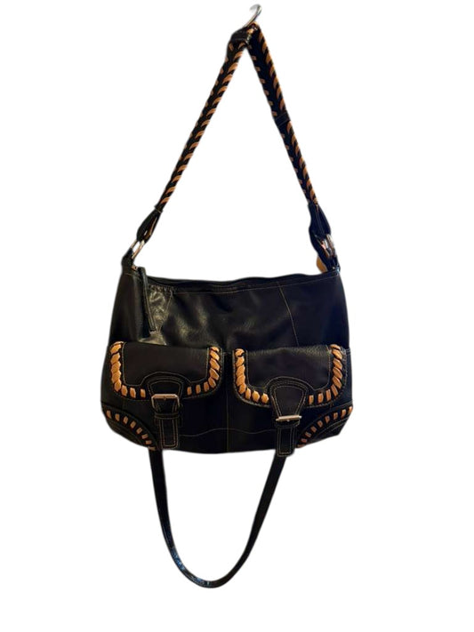 61101 Cato black leather like bag