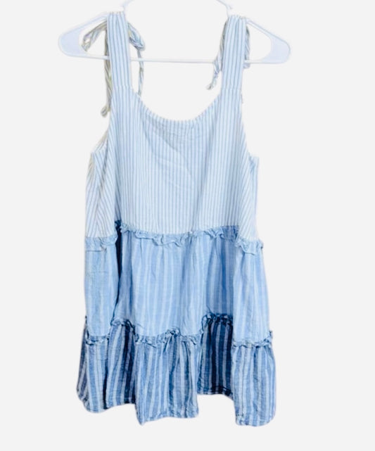 311 MINE blue stripe dress mini