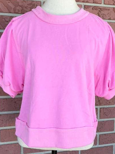Hot Pink Peek a Boo Back top