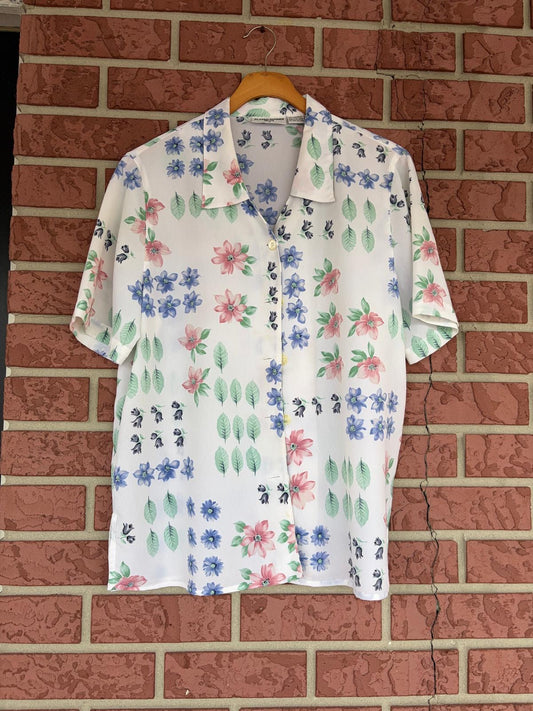 Alfred Dunner floral button down shirt