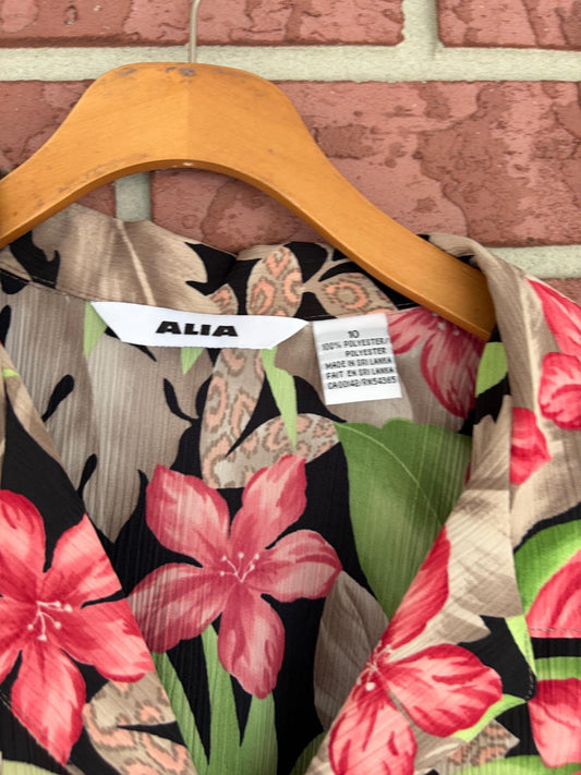 ALIA Brown Floral Shirt