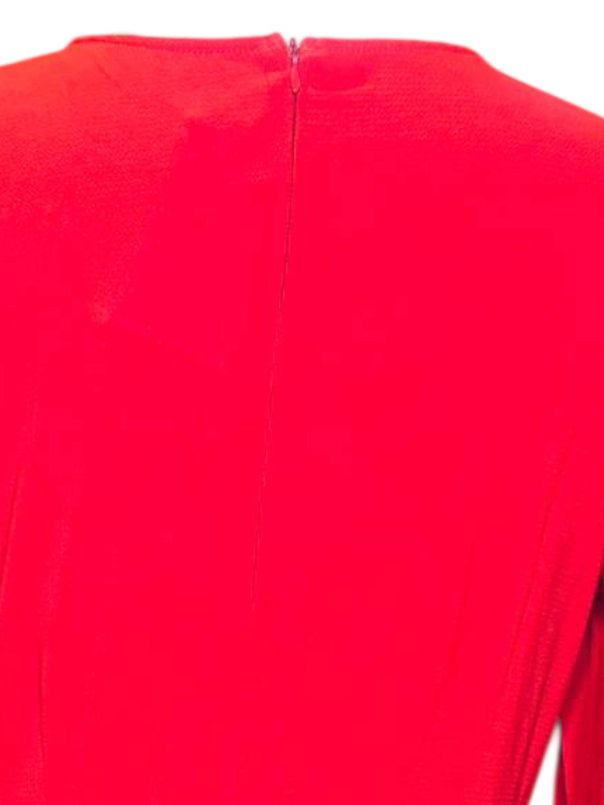 Vestidos red long sleeve ruffles dress