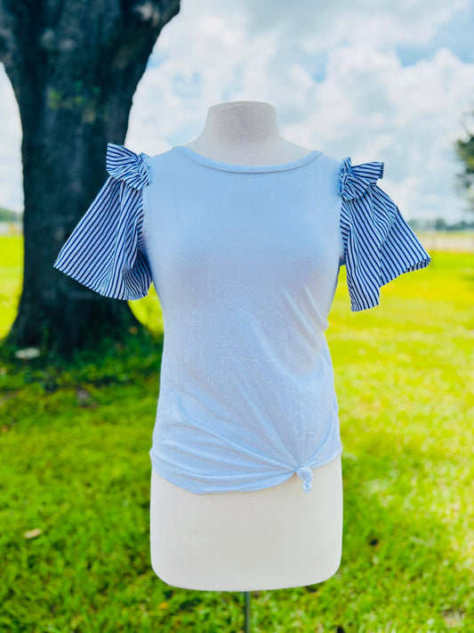 Habitual girl blue stripe top