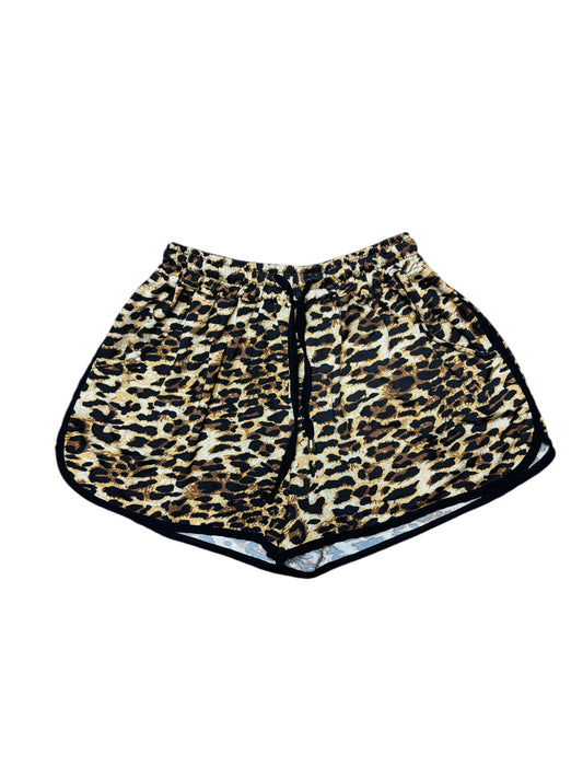 Athletic leopard shorts