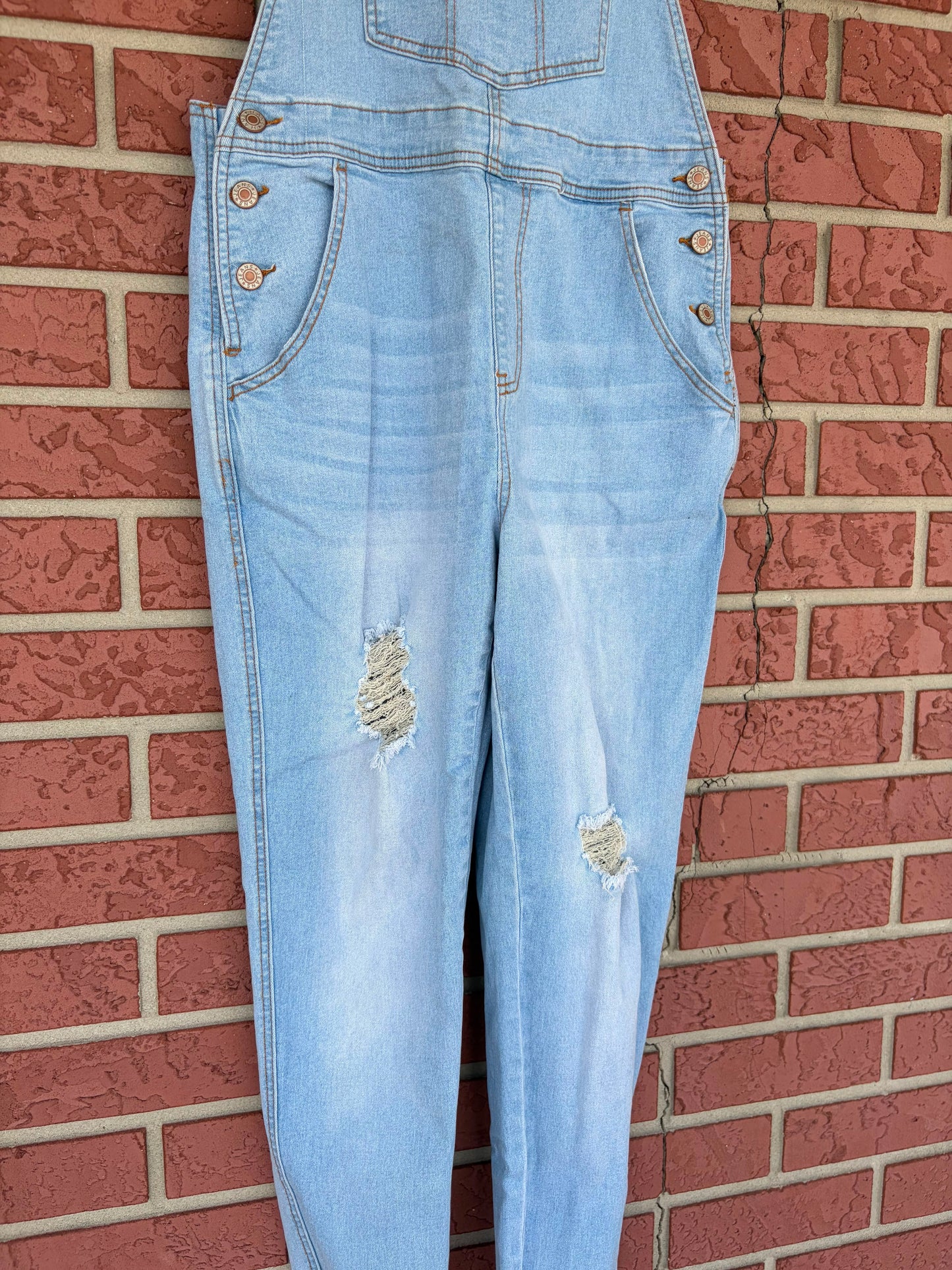 Light Wash Overalls