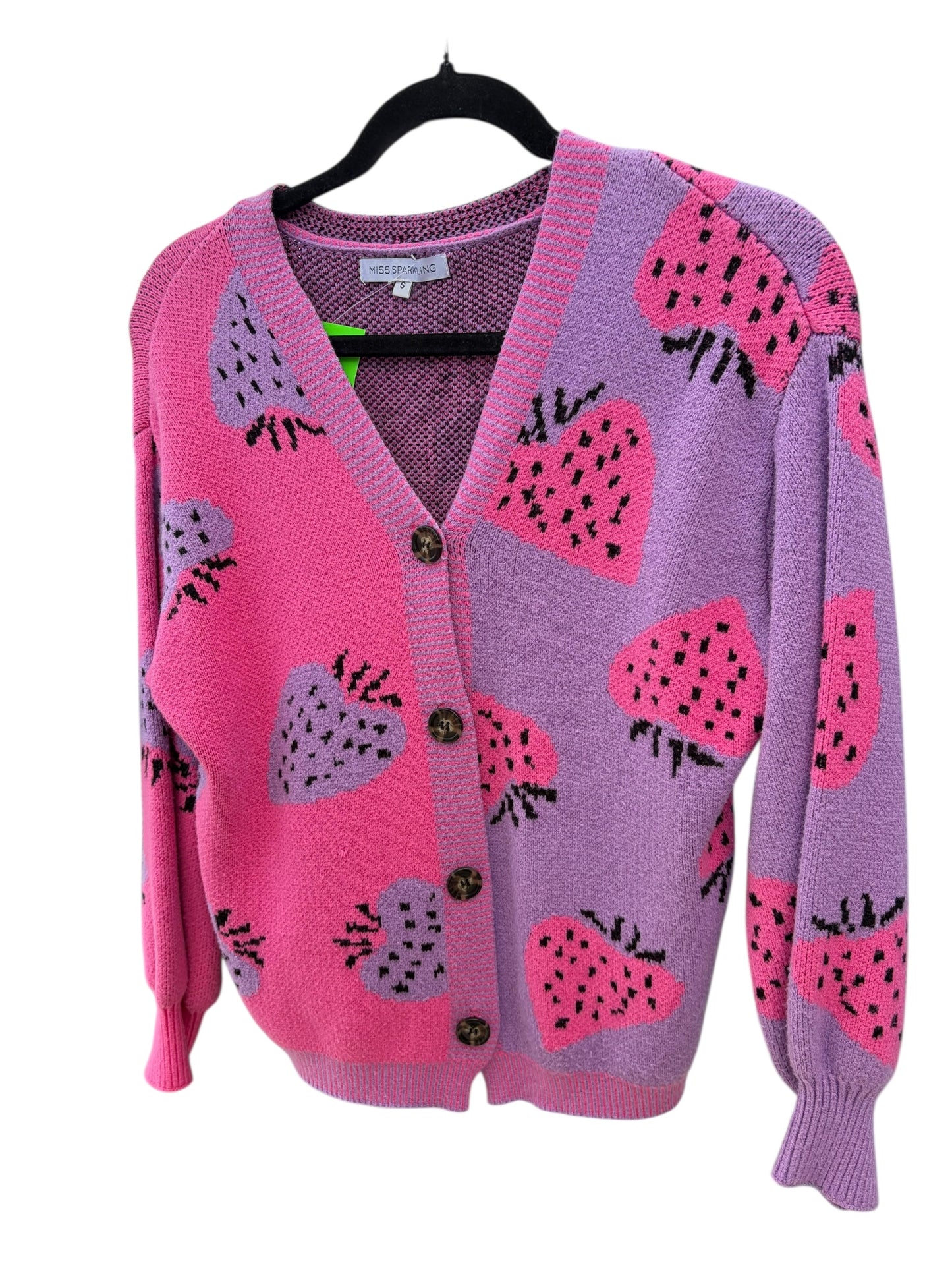 Hot pink and purple sweater strawberry