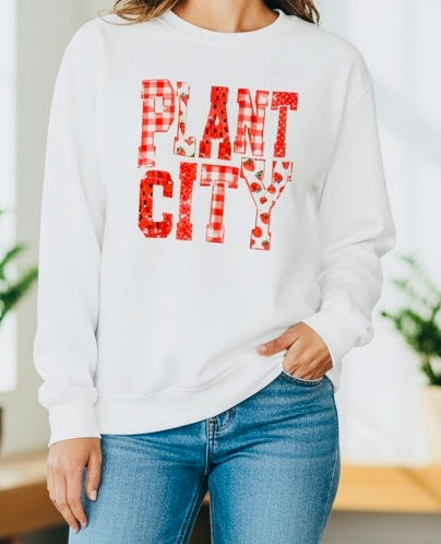 Plant City white sweatshirt