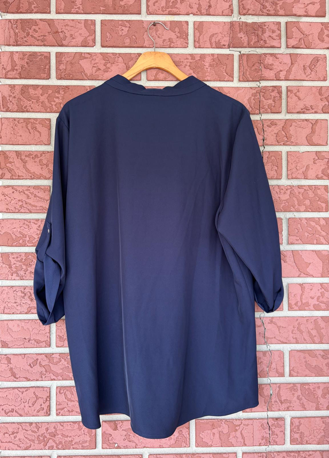Calvin Klein Navy Blue V-neck Top