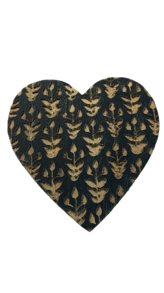 Blue heart wall decor sign