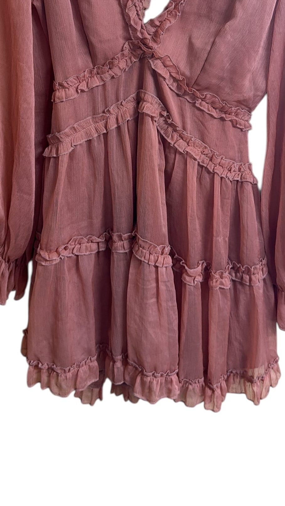 Fashion Nova ruffle pink dress