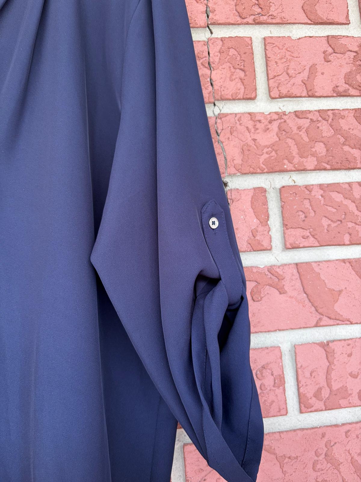 Calvin Klein Navy Blue V-neck Top