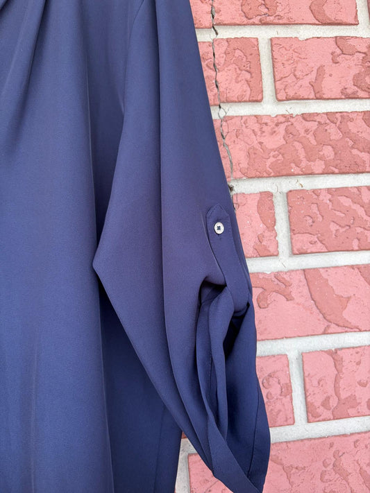 Calvin Klein Navy Blue V-neck Top