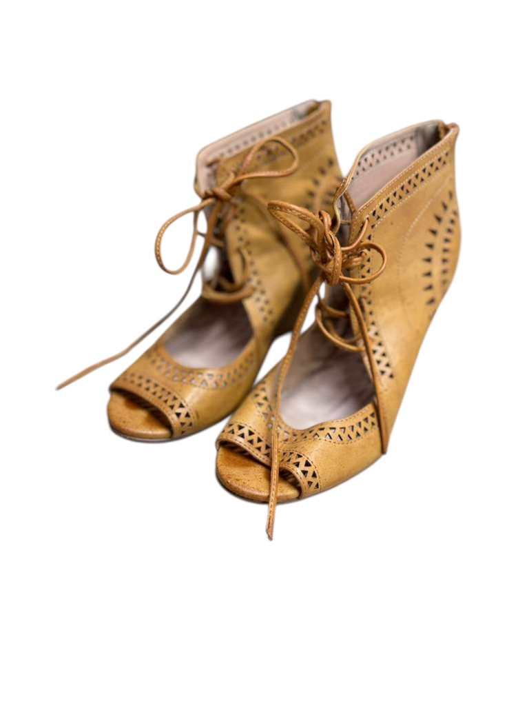 Tye Wedge heels tan