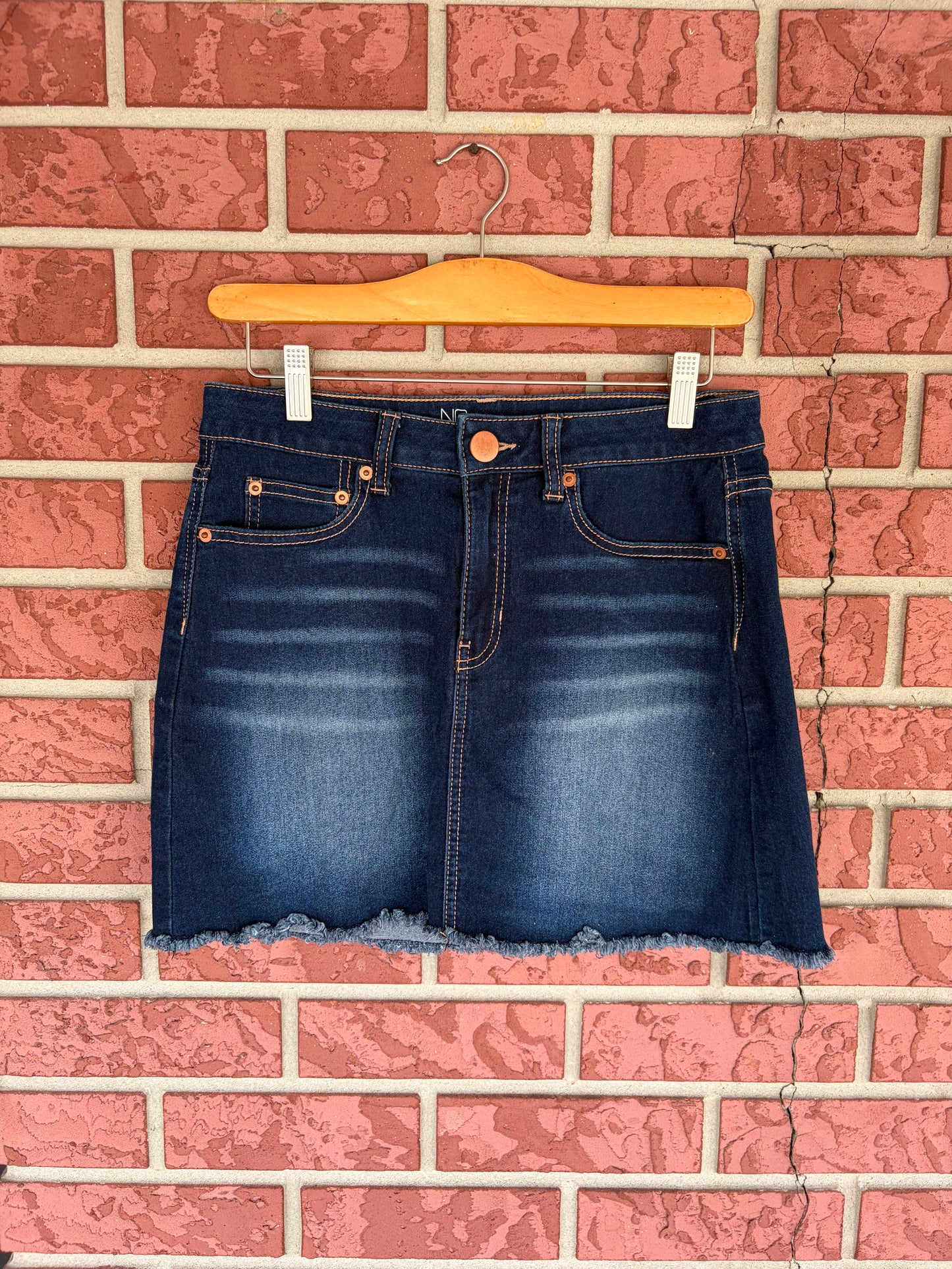 NO BOUNDARIES MID Rise Denim Skirt
