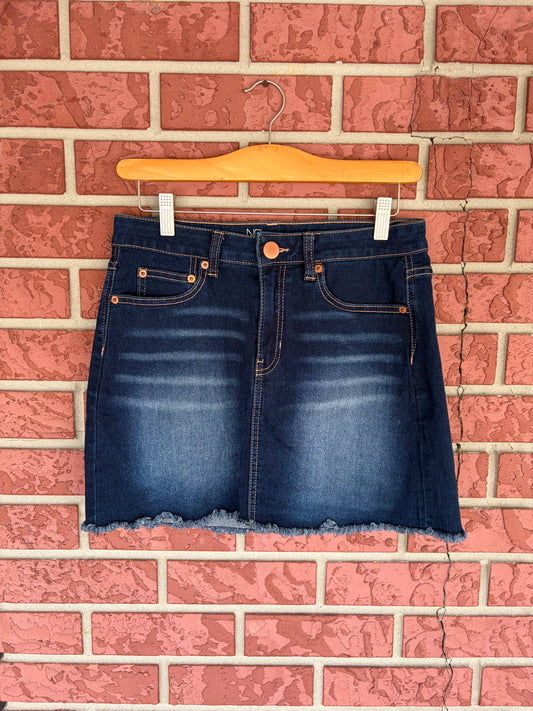 NO BOUNDARIES MID Rise Denim Skirt