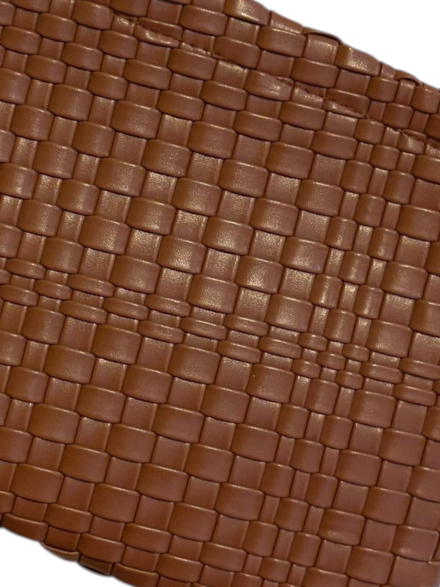 Tan croc wristlet
