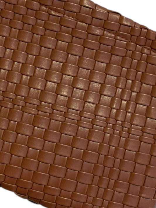 Tan croc wristlet