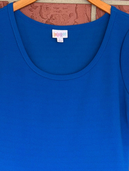 Lularoe blue a-line dress swoop neck