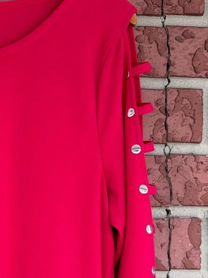 89th & Madison red 3/4 sleeve top