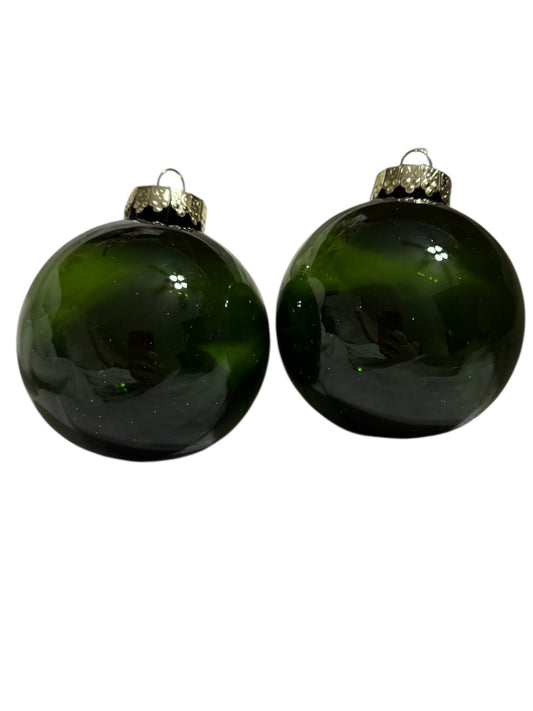 Dark green bulbs set of 2