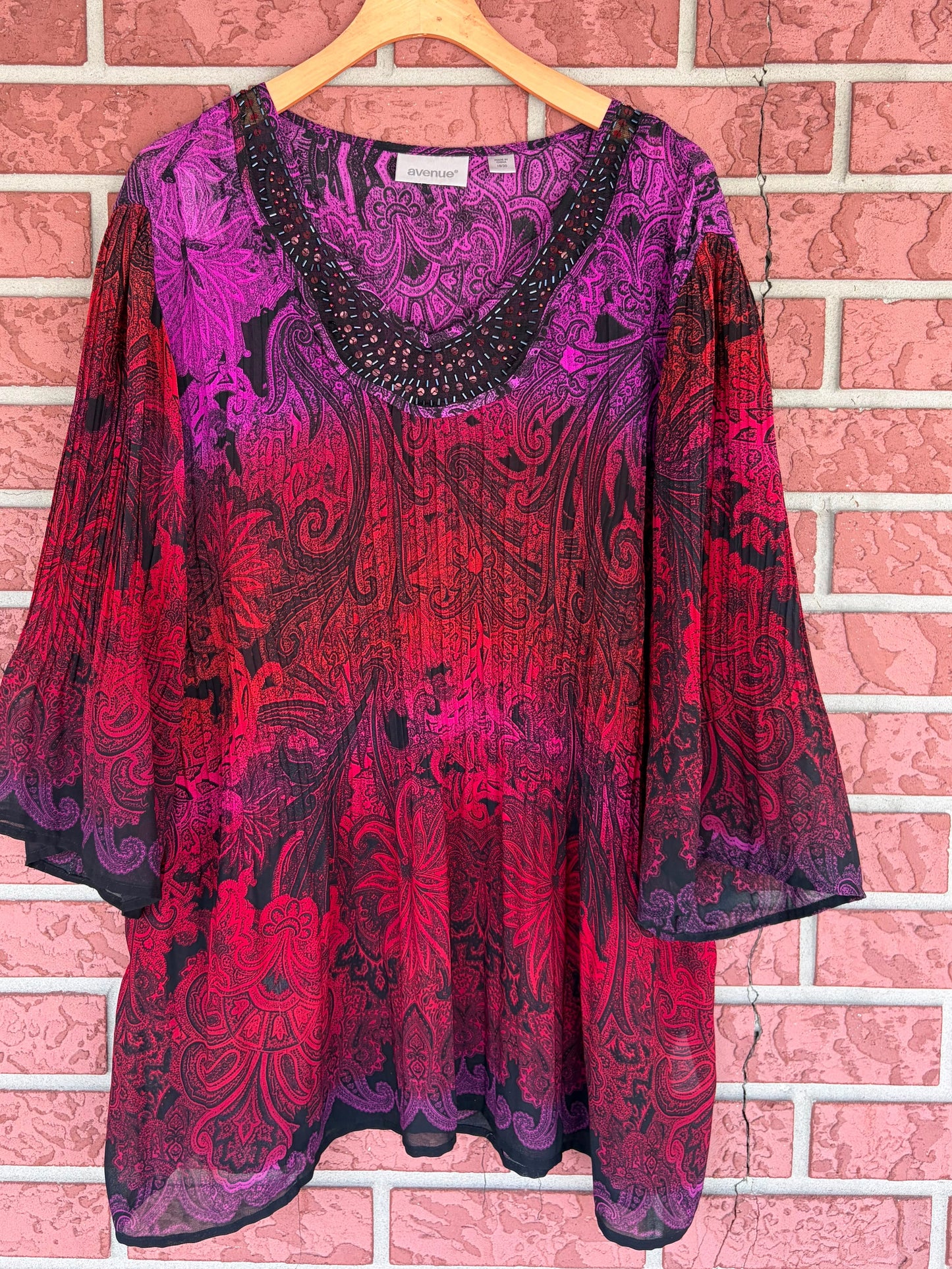 Avenue 18/20 purple red tunic