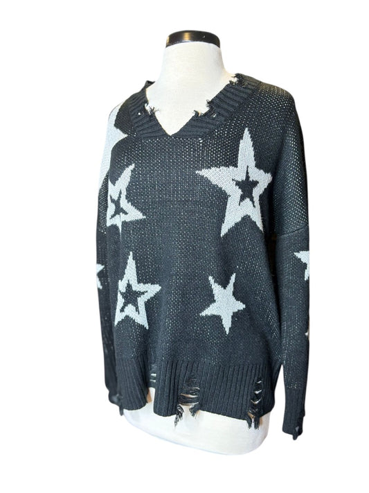 Say what Sweater Black and silver