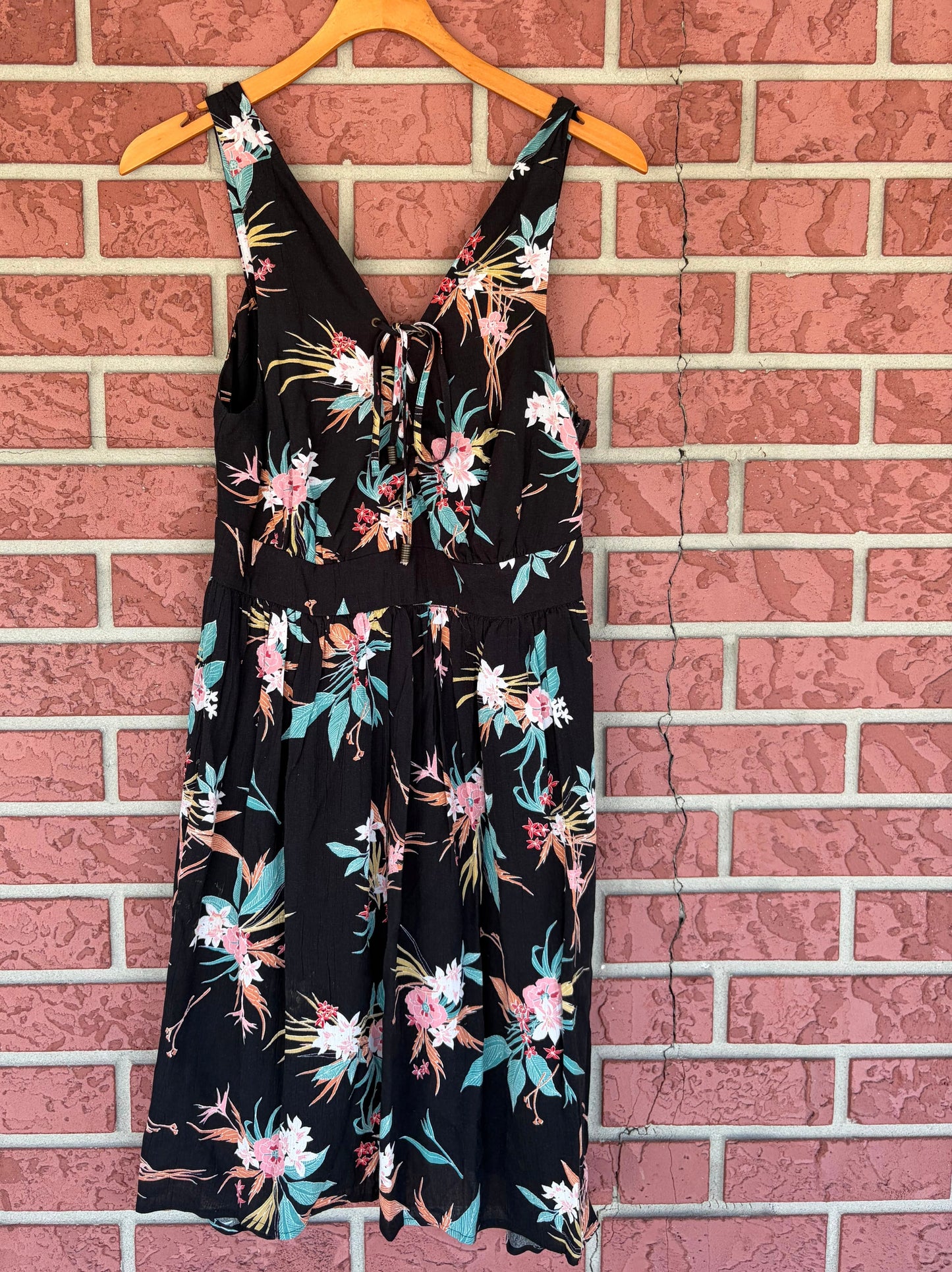 Taylor & Sage floral black sundress