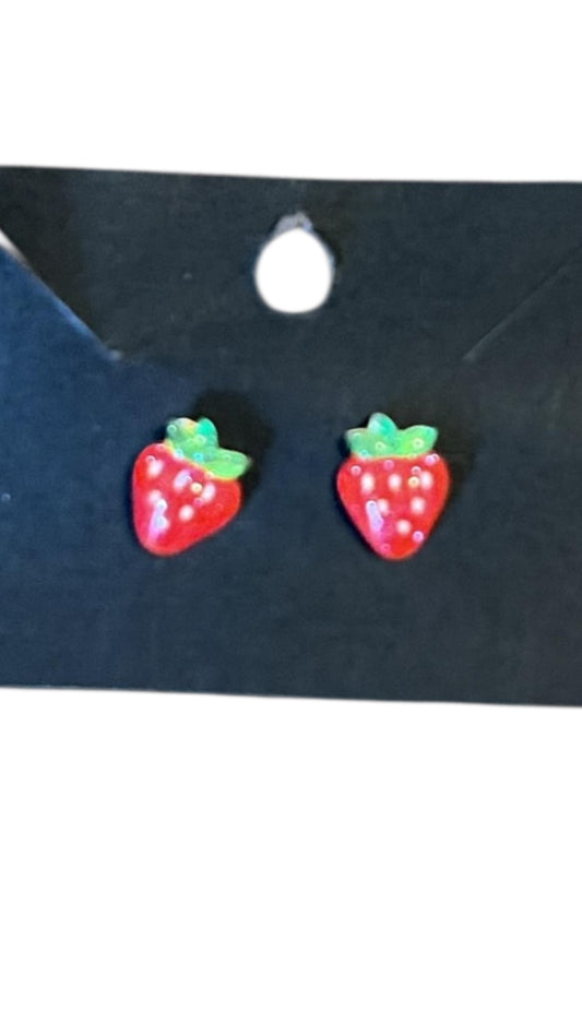 Strawberry simple studs