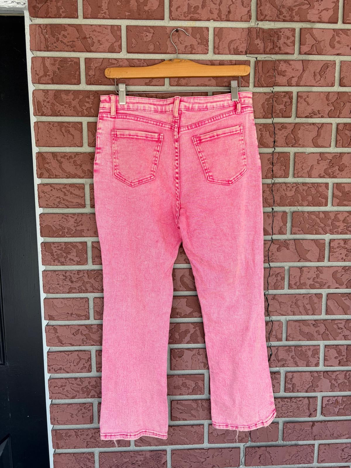Blue B. Hot Pink Bedazzled Distressed Jeans
