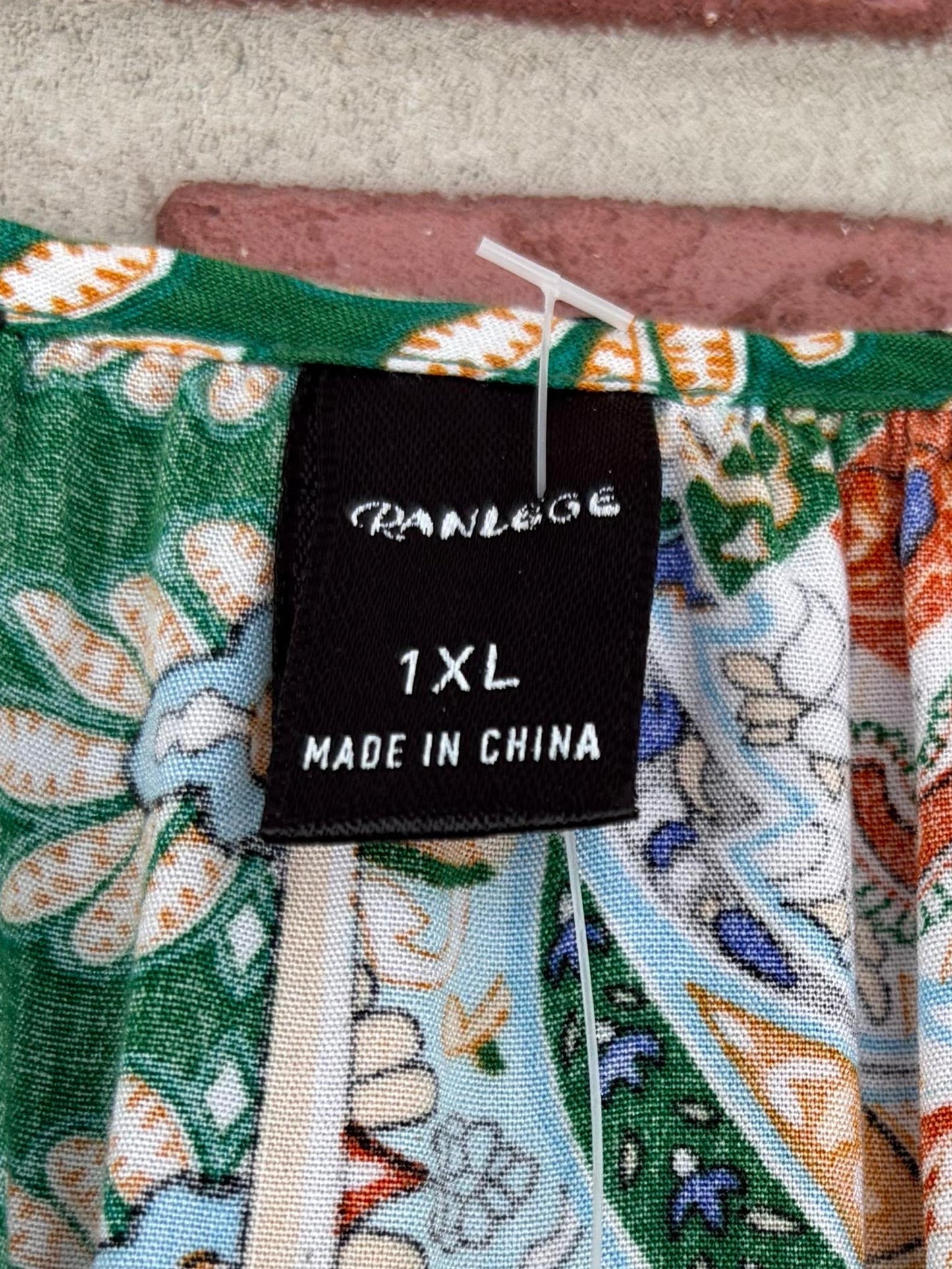 PANLEGE Green Multi Patterned Top