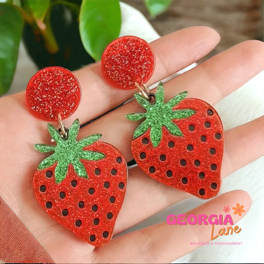 Strawberry Queen Bling Earrings
