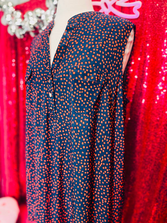 Ava & Grace Tunic Orange and Blue