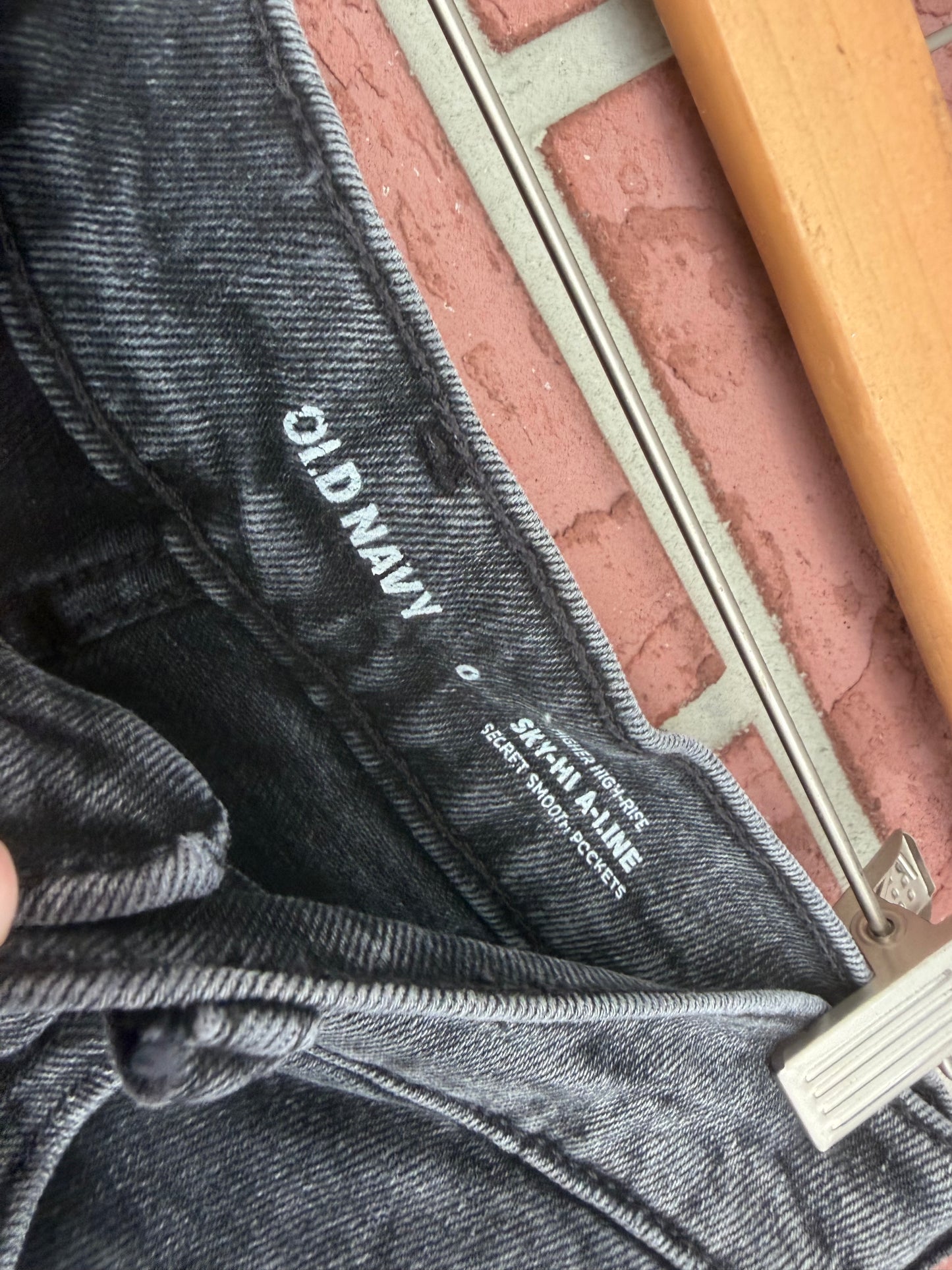 Old Navy black denim jean shorts