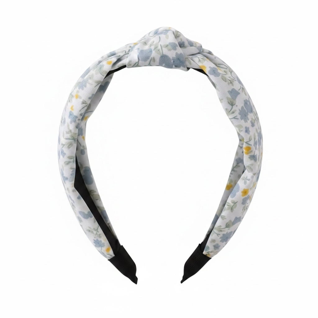Floral blue headband