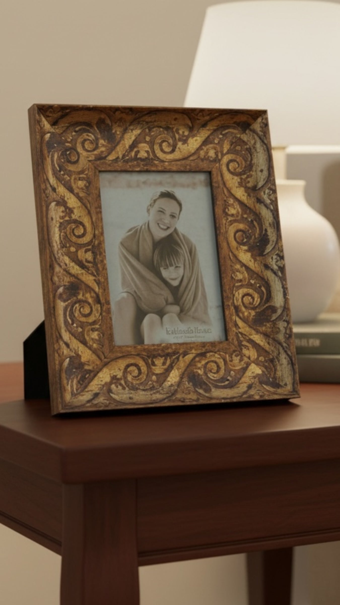 6x7 picture frame gold tones