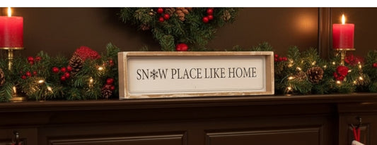 Snow place like home sign