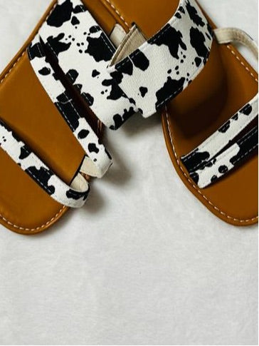 Cow Print Sandals