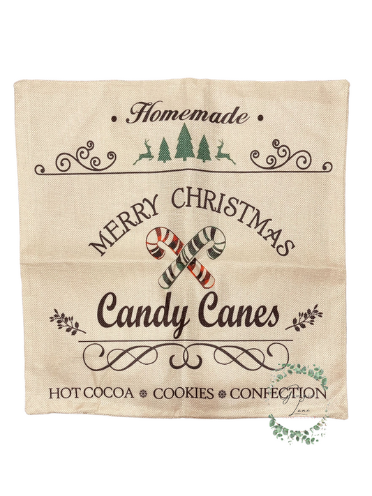 Candy Cane Christmas pillow cover
