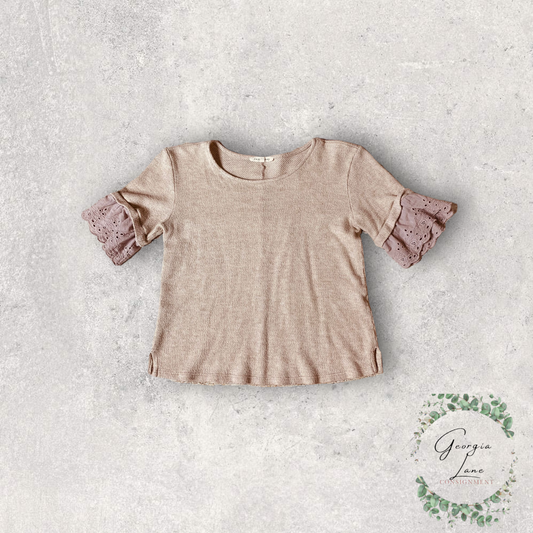 Monteau crop puff sleeve top