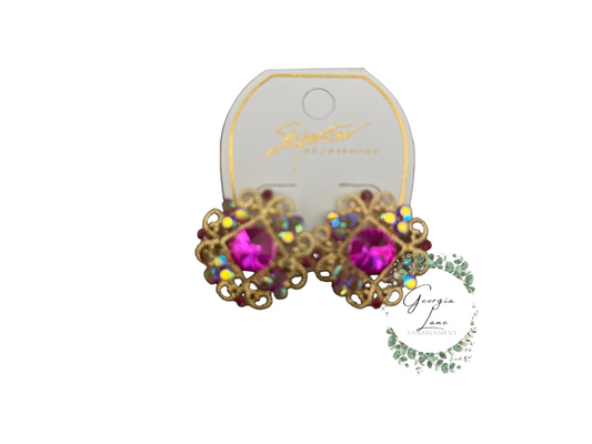 Pink Ice Dazzle Earrings