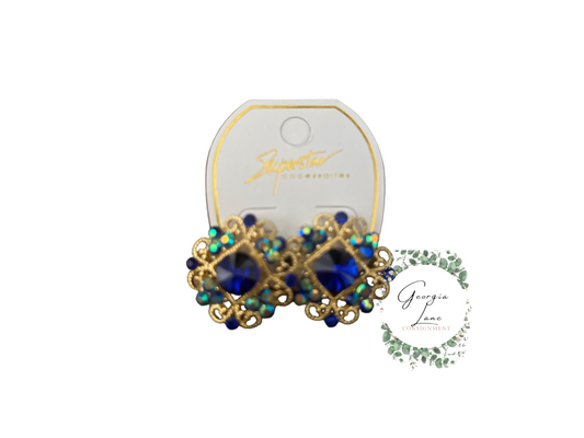 Royal Blue Dazzle Earrings