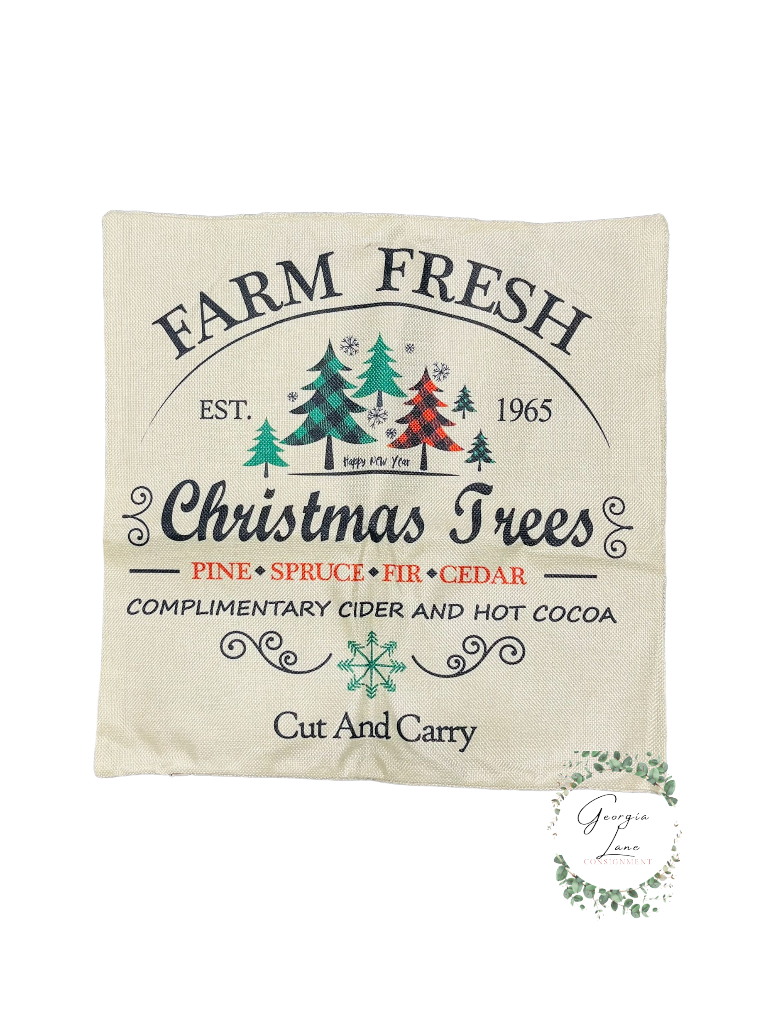 Christmas Tree Farm Pillow cover